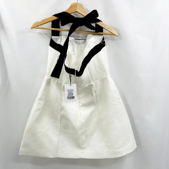 Showpo. Broome Contrast Halter Tie Tulip Skirt Mini Dress - Picture 4 of 10